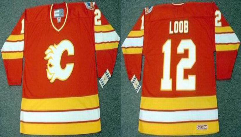 2019 Men Calgary Flames #12 Loob red CCM NHL jerseys->calgary flames->NHL Jersey
